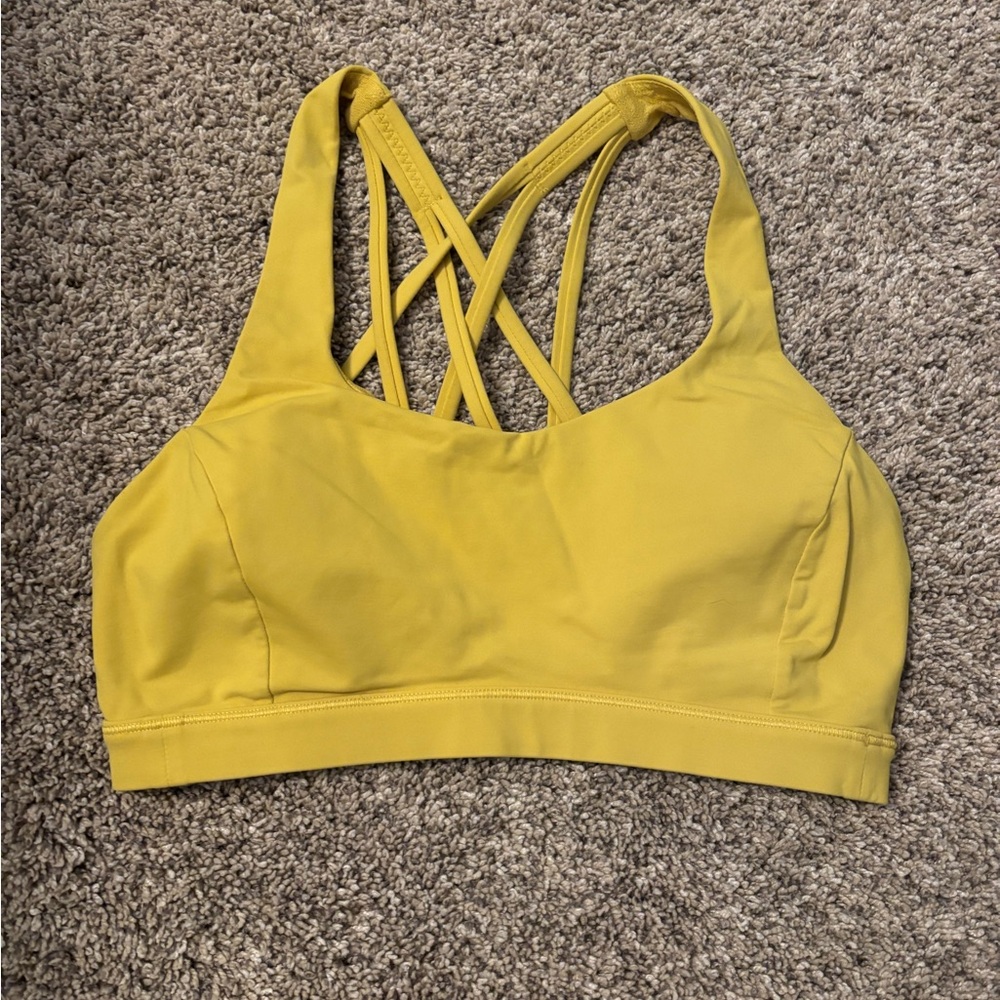 Lululemon yellow energy bra